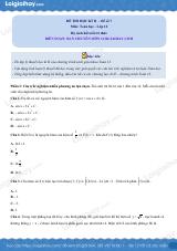 Đề thi học kì 2 Toán 12 - Đề số 7